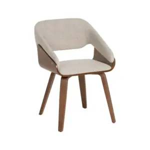 SILLA GRIS-MARRÓN TEJIDO-MADERA CONTRACT 51 X 55 X 75 CM