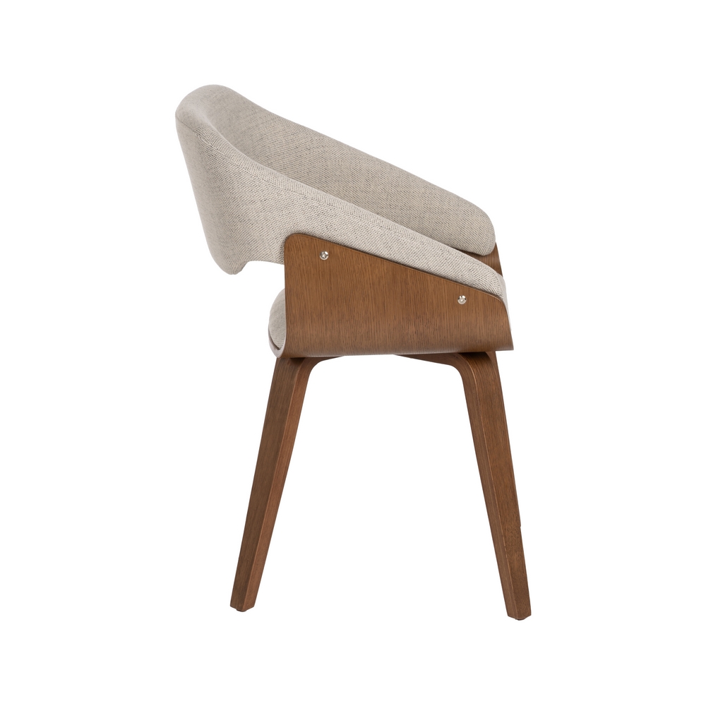 SILLA GRIS-MARRÓN TEJIDO-MADERA CONTRACT 51 X 55 X 75 CM - Imagen 2