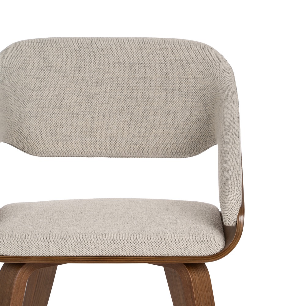 SILLA GRIS-MARRÓN TEJIDO-MADERA CONTRACT 51 X 55 X 75 CM - Imagen 4