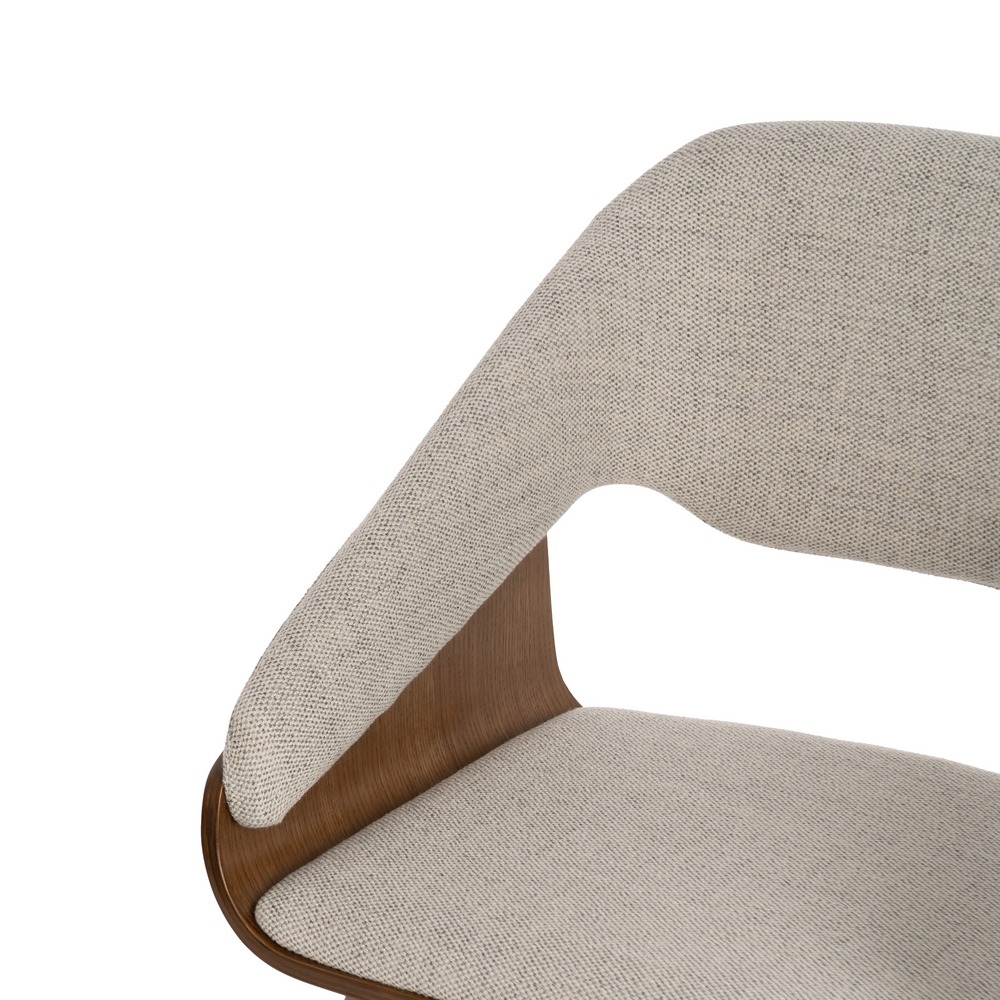 SILLA GRIS-MARRÓN TEJIDO-MADERA CONTRACT 51 X 55 X 75 CM - Imagen 5