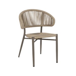 SILLA NATURAL-GRIS PE-ALUMINIO EXTERIOR 59 X 58 X 79 CM