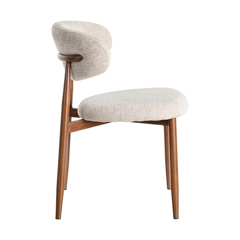 SILLA BEIGE TEJIDO-METAL 53 X 51 X 76,50 CM - Imagen 3