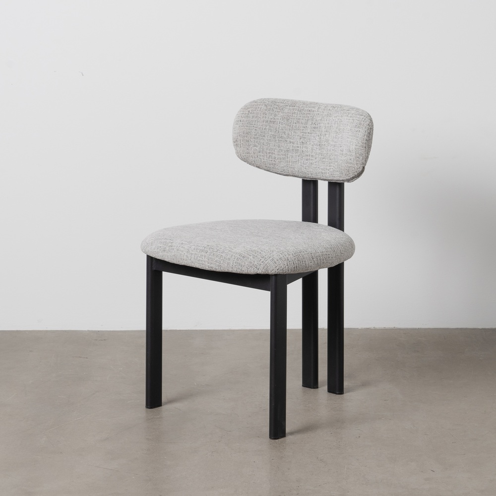 SILLA GRIS TEJIDO-METAL 50 X 47 X 81 CM