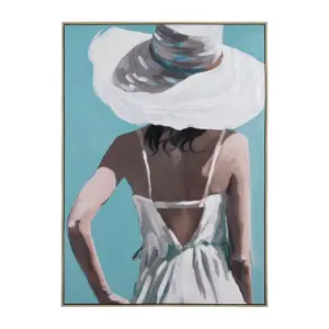 CUADRO PINTURA CHICA LIENZO DECORACIÓN 100 X 140 CM