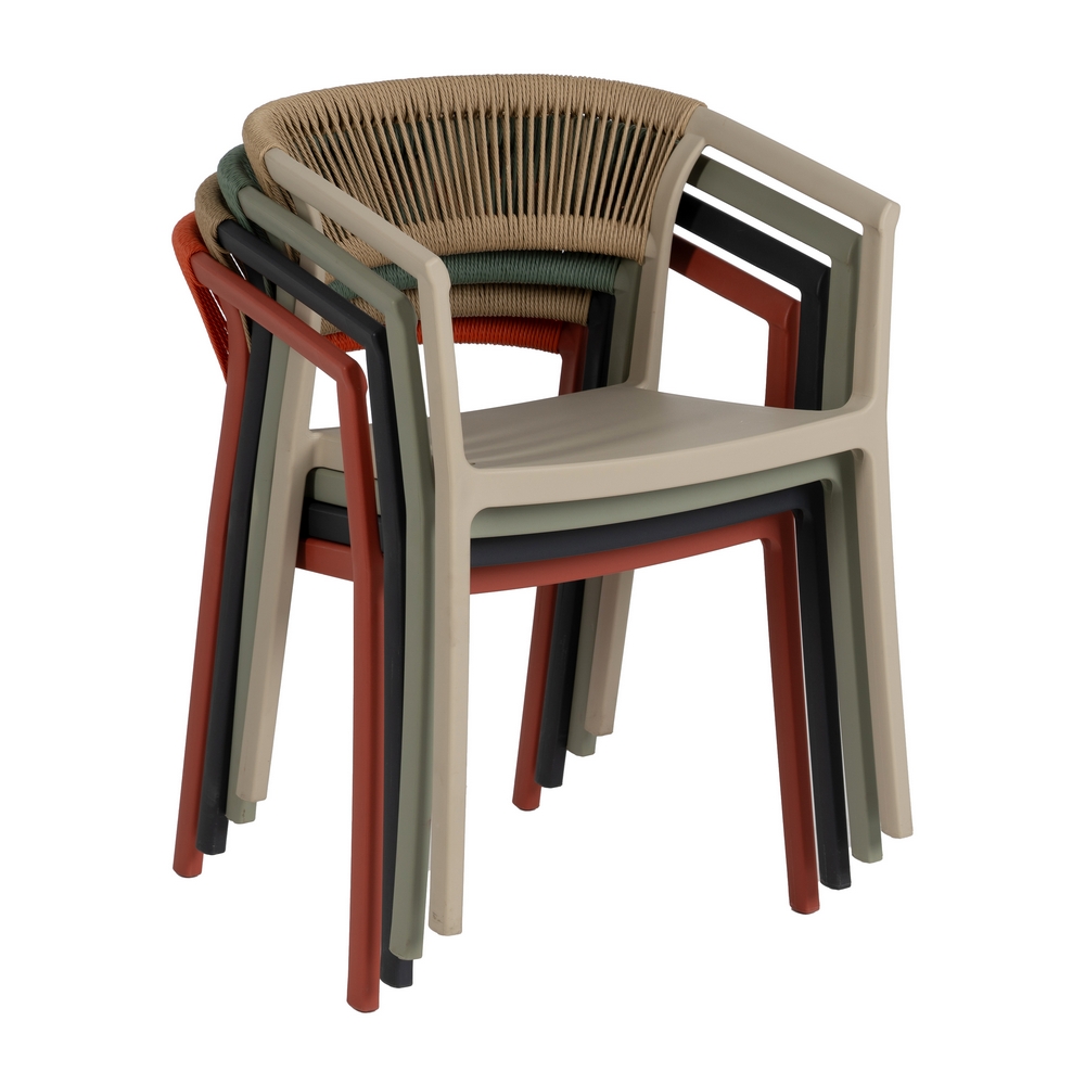 SILLA BEIGE POLIPROPILENO 56 X 52 X 76 CM - Imagen 2