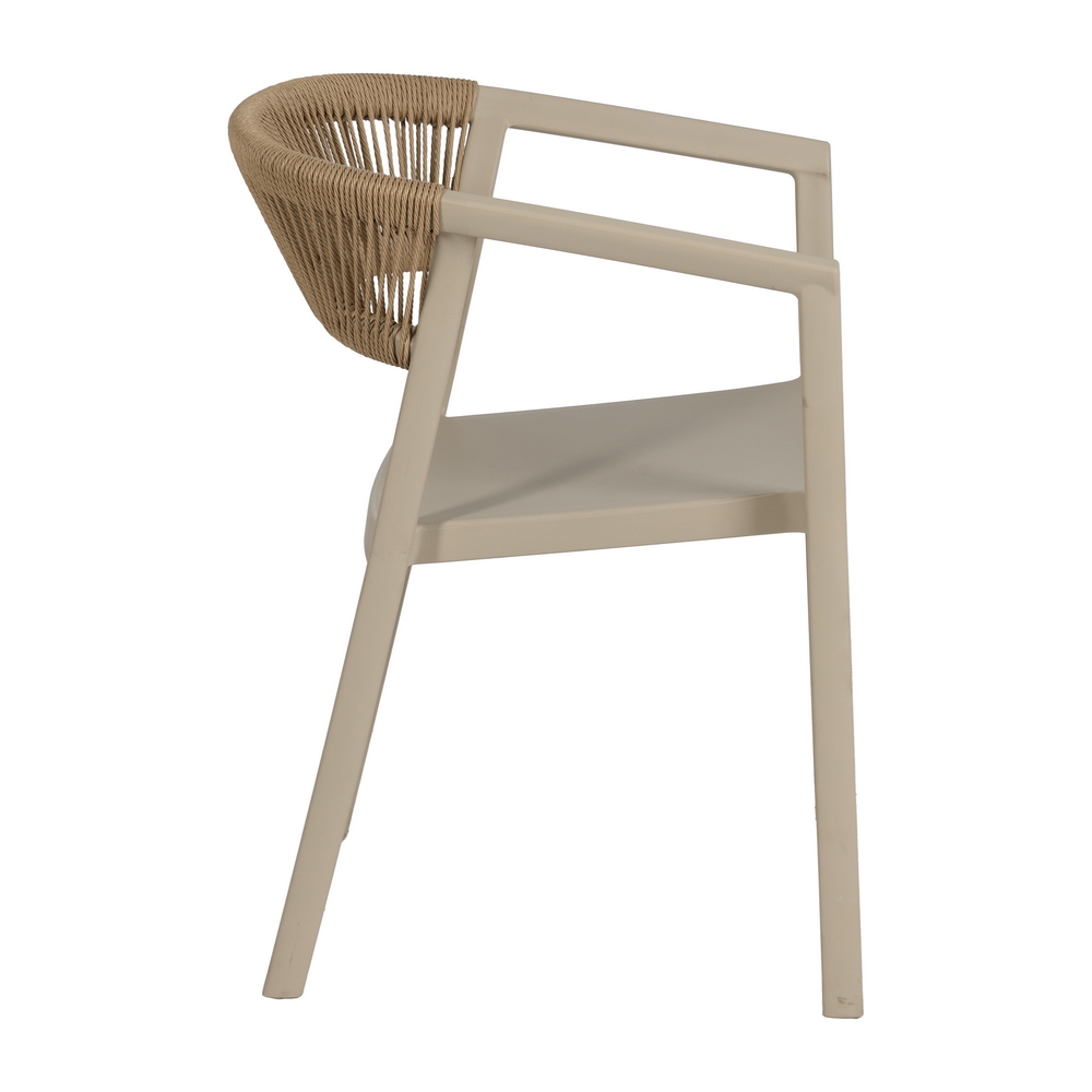 SILLA BEIGE POLIPROPILENO 56 X 52 X 76 CM - Imagen 3
