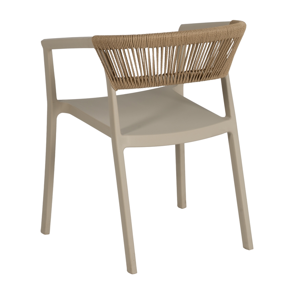 SILLA BEIGE POLIPROPILENO 56 X 52 X 76 CM - Imagen 4