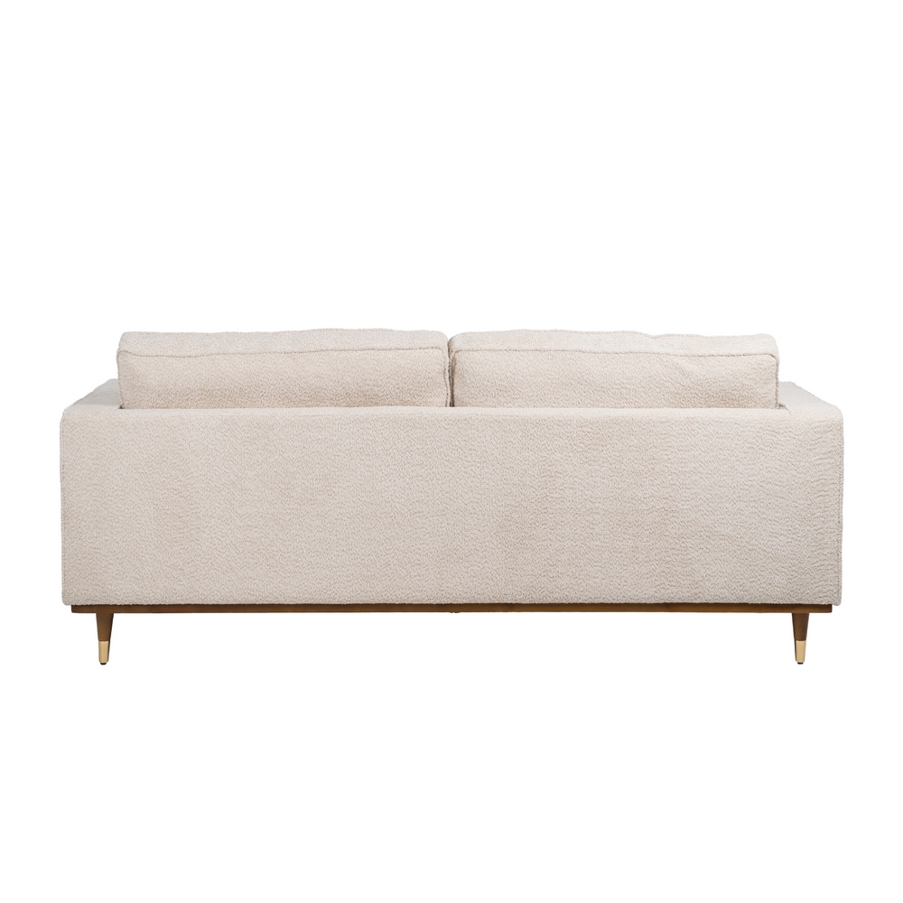 SOFÁ 3 PLAZAS BEIGE TEJIDO-MADERA 215 X 91 X 84 CM - Imagen 3