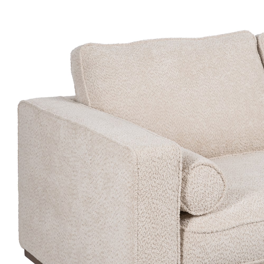 SOFÁ 2 PLAZAS BEIGE TEJIDO-MADERA 172 X 91 X 84 CM - Imagen 4