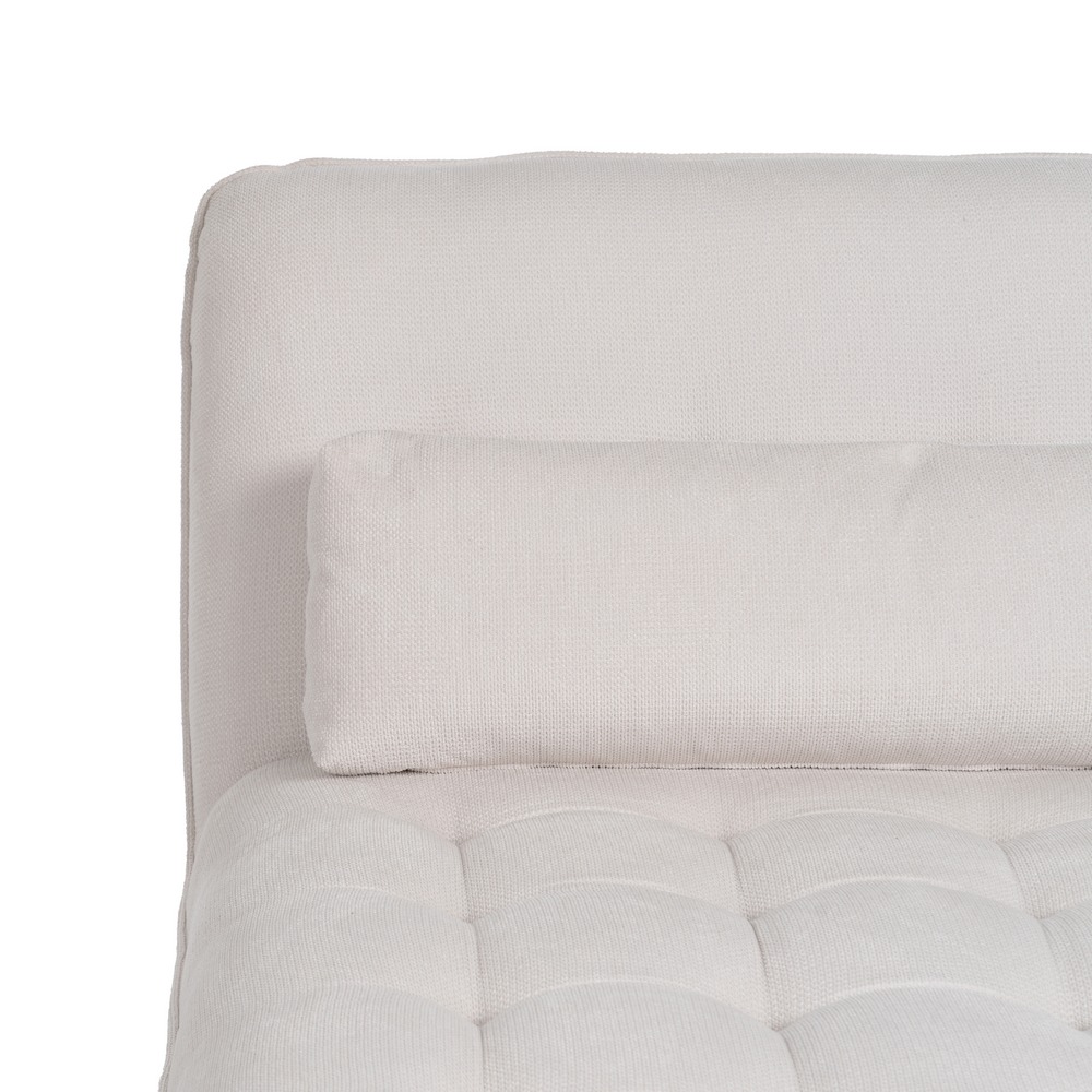 CHAISE-LOUNGER CREMA TEJIDO-METAL 168 X 90 X 82 CM - Imagen 5