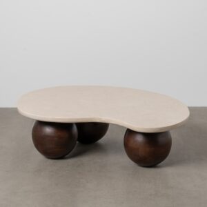 MESA CENTRO MÁRMOL/MADERA SALÓN 107 X 80 X 29 CM