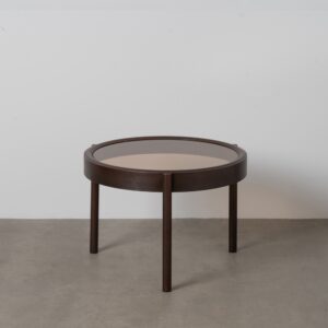 MESITA MARRÓN OSCURO METAL-CRISTAL 61