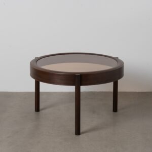 MESA CENTRO MARRÓN OSCURO 75 X 75 X 46 CM