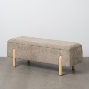BANCO BAÚL TAUPE DM-TEJIDO 122 X 42 X 45 CM