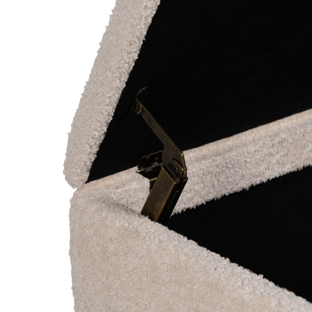 BANCO BAÚL CREMA DM-TEJIDO 122 X 42 X 45 CM - Imagen 3