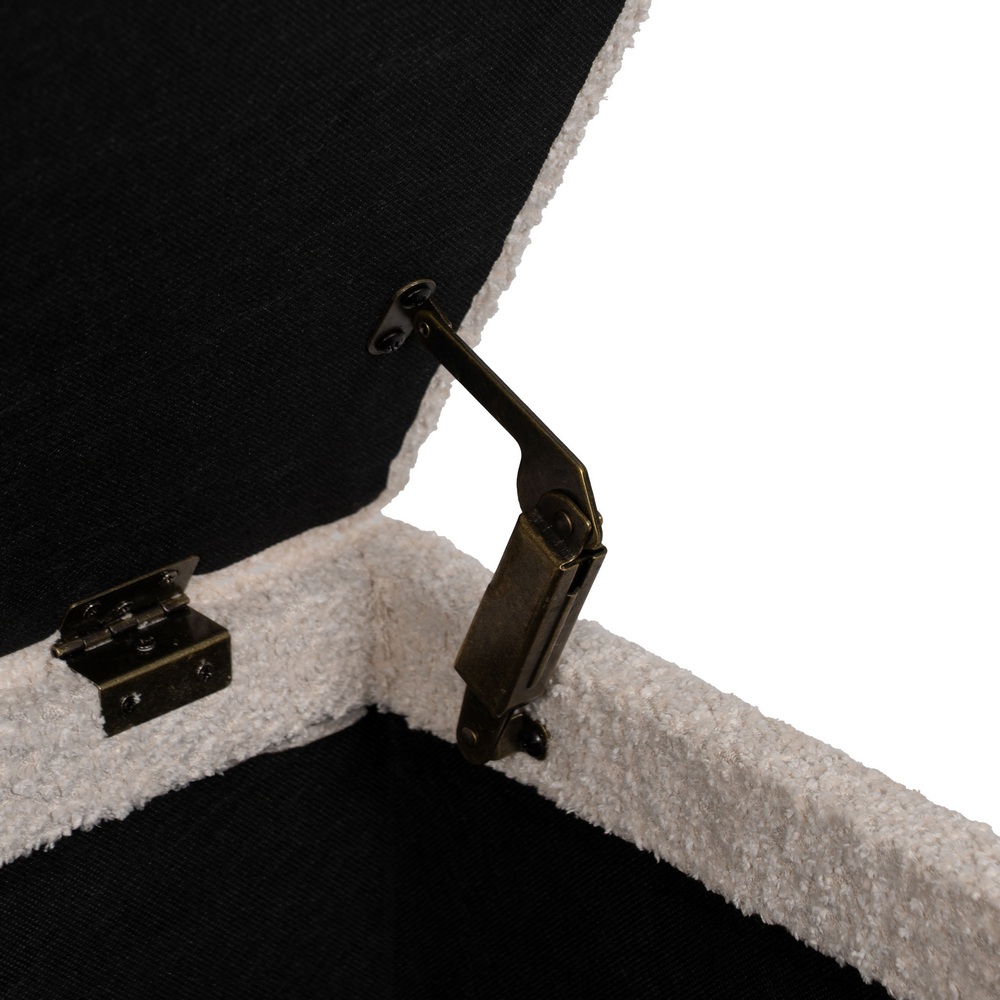 BANCO BAÚL CREMA DM-TEJIDO 122 X 42 X 45 CM - Imagen 4