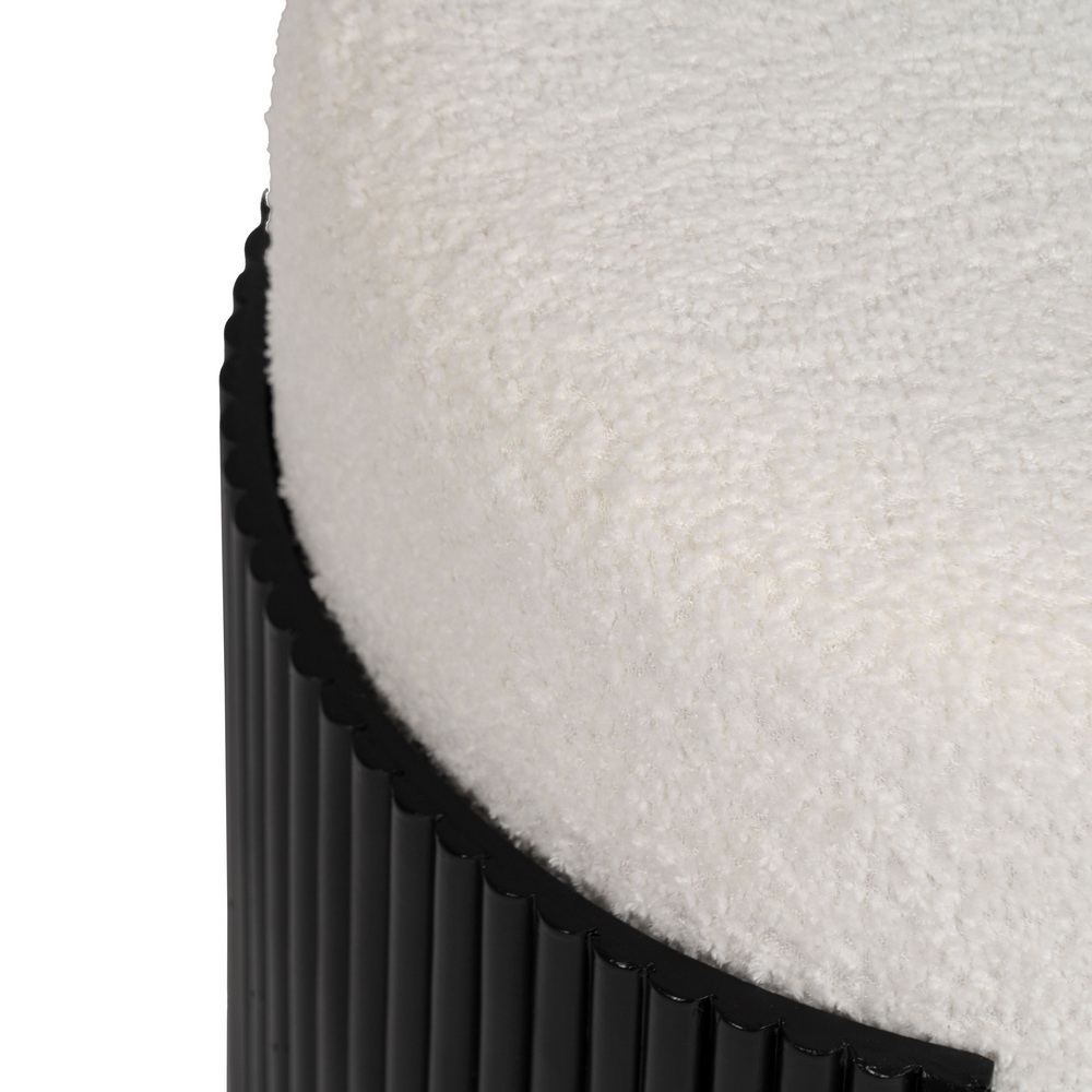 PUF BLANCO-NEGRO DM-TEJIDO 43 X 43 X 41 CM - Imagen 3