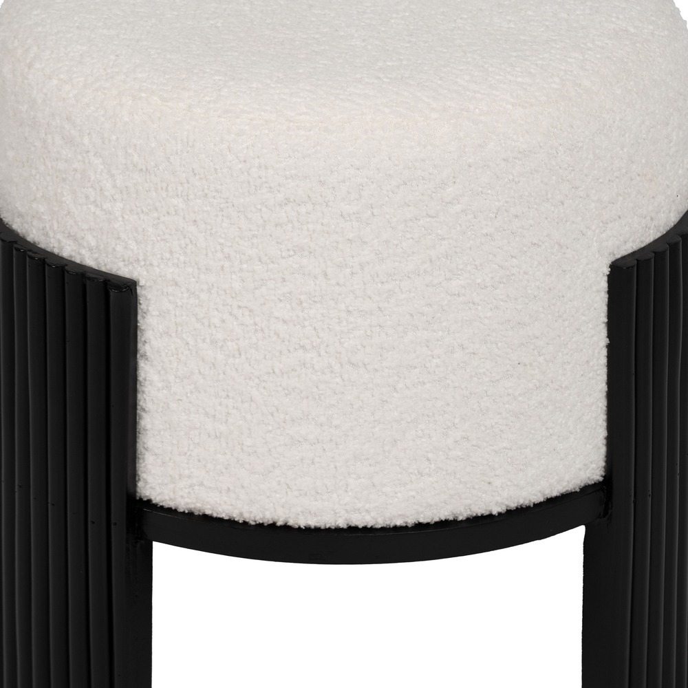 PUF BLANCO-NEGRO DM-TEJIDO 43 X 43 X 41 CM - Imagen 5