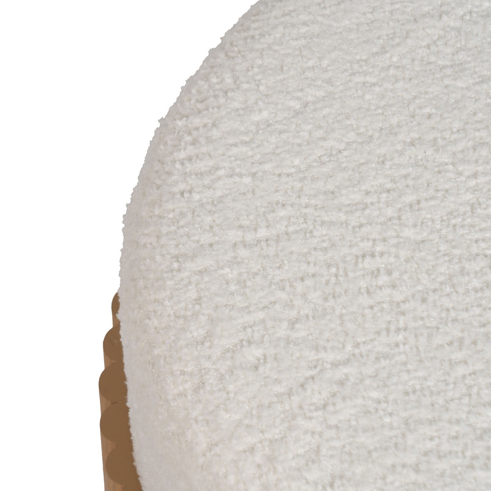 PUF BLANCO-NATURAL DM-TEJIDO 43 X 43 X 41 CM - Imagen 3