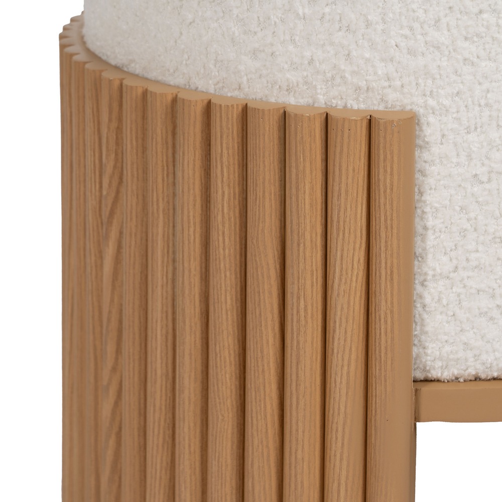 PUF BLANCO-NATURAL DM-TEJIDO 43 X 43 X 41 CM - Imagen 4