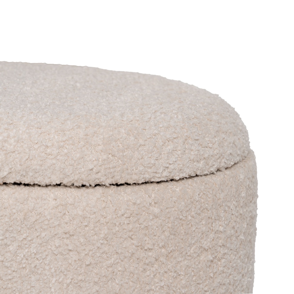 S/2 PUF BAÚL CREMA DM-TEJIDO 44 X 34 X 45 CM - Imagen 5