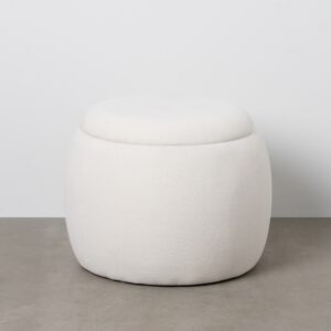 PUF BAÚL CREMA DM-TEJIDO 55 X 55 X 43 CM