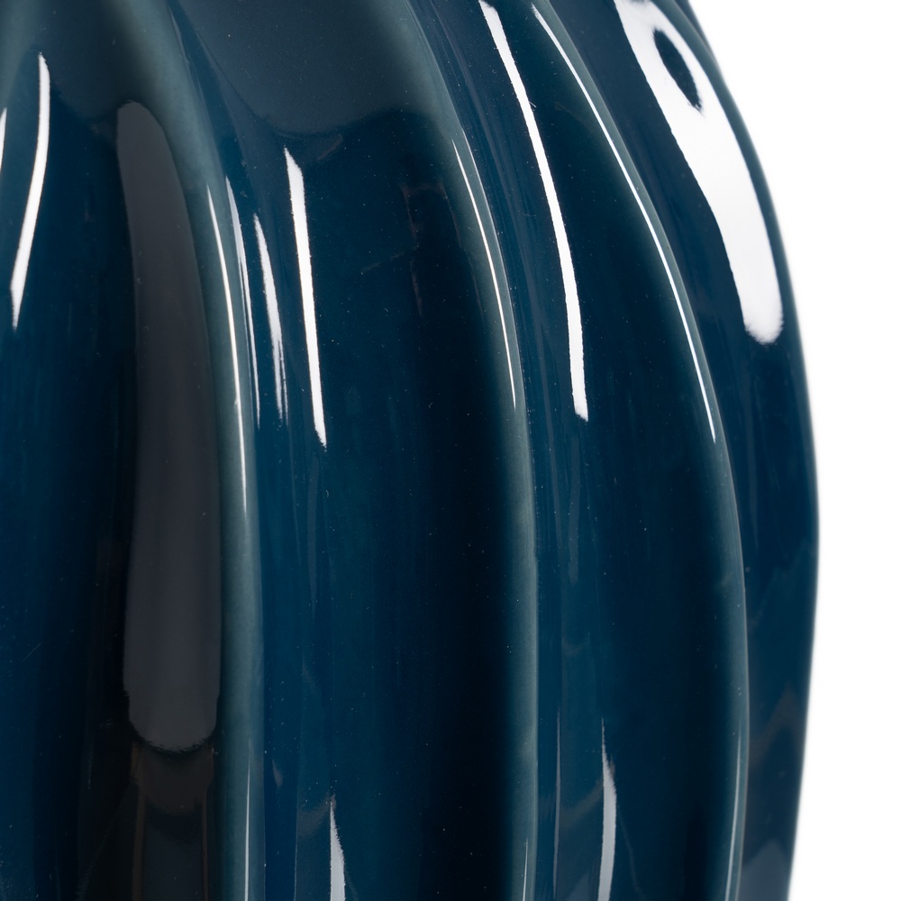 LÁMPARA MESA AZUL CERÁMICA ILUMINACIÓN 40 X 40 X 60 CM - Imagen 4