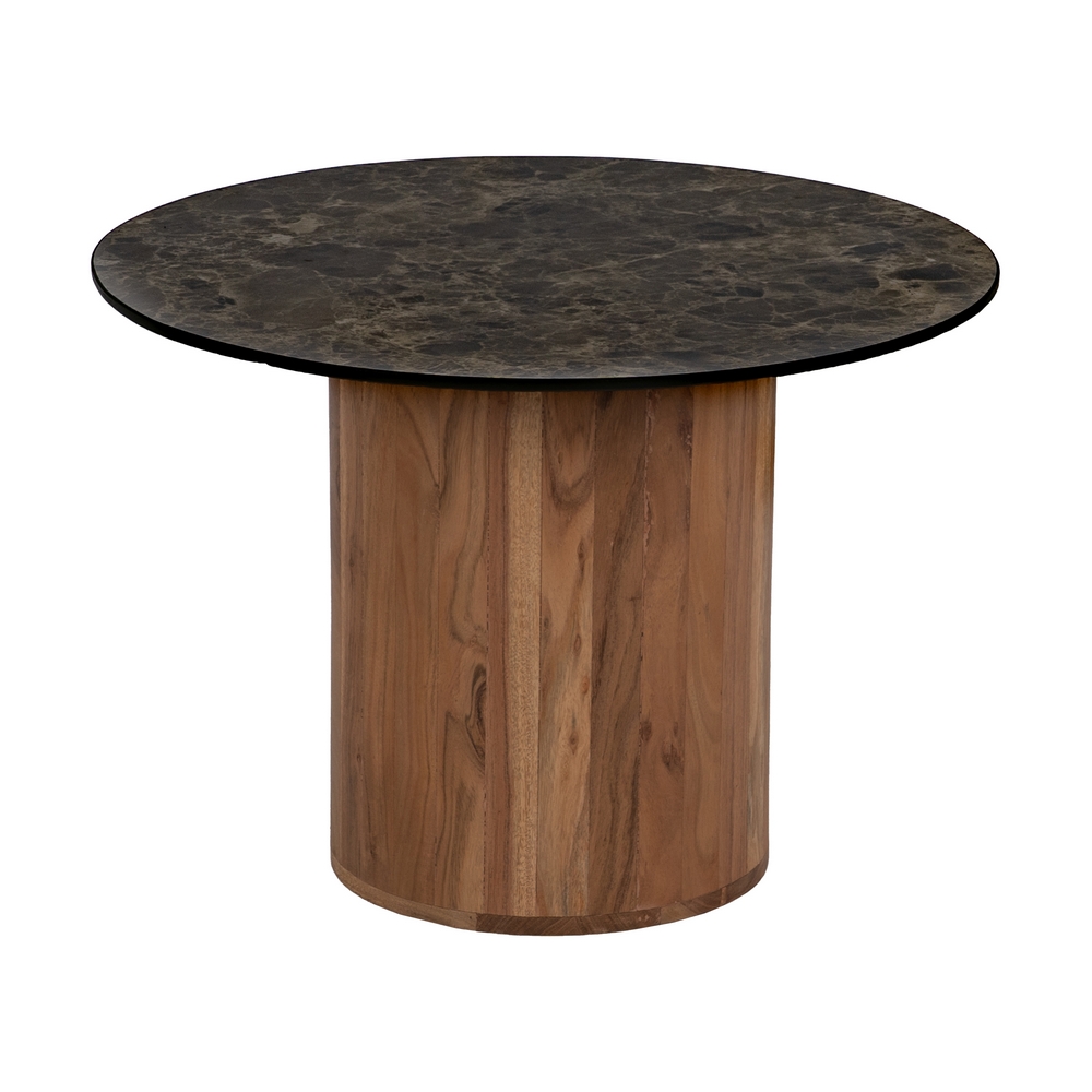 S/2 MESA CENTRO MADERA / CERÁMICA SALÓN 80 X 80 X 34 CM - Imagen 3