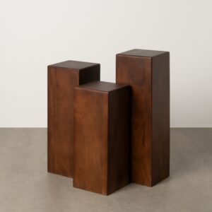 S/3 PEANA MADERA DE MANGO SALÓN 28 X 28 X 90 CM