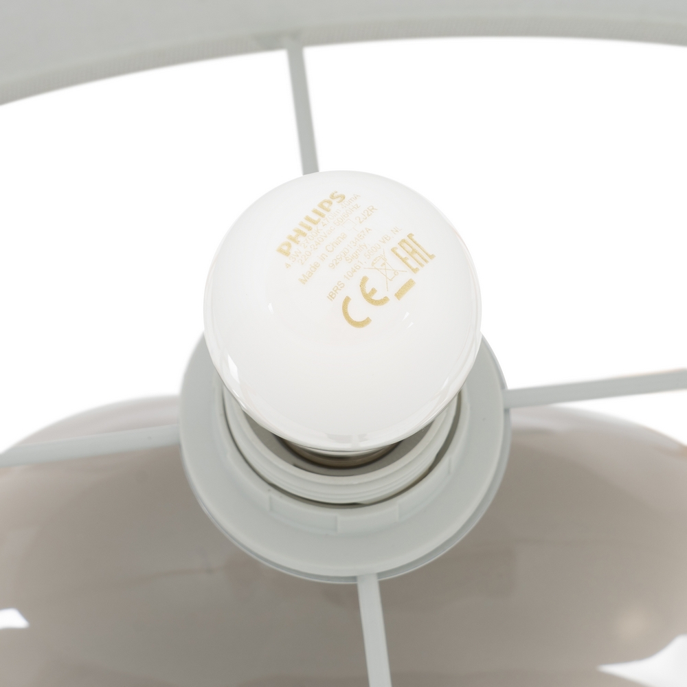 LÁMPARA MESA BEIGE CERÁMICA ILUMINACIÓN 35 X 20 X 45 CM - Imagen 3