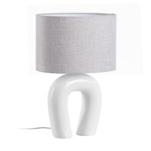 LÁMPARA MESA BLANCO CERÁMICA ILUMINACIÓN 35 X 20 X 50 CM