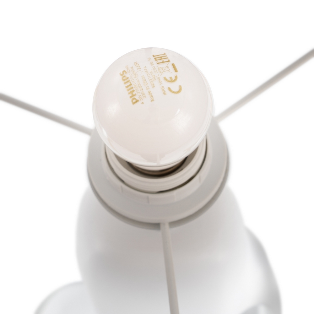 LÁMPARA MESA BLANCO RESINA ILUMINACIÓN 32 X 32 X 53 CM - Imagen 3