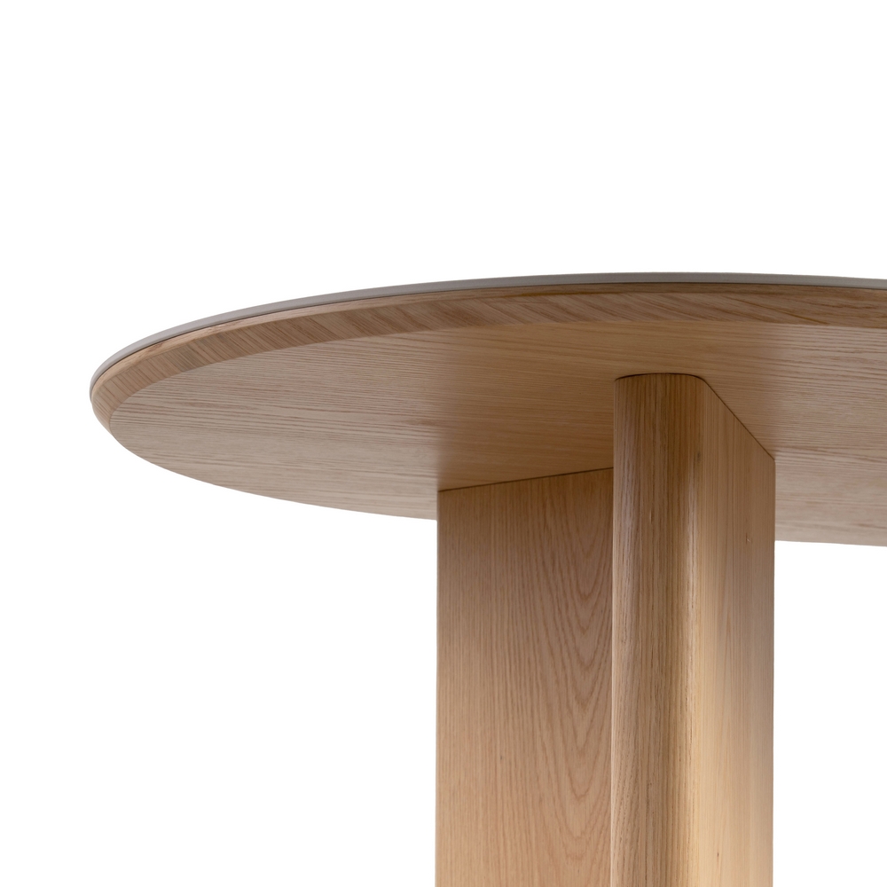 MESA COMEDOR BLANCO-NATURAL DM-CERÁMICA 180 X 90 X 76 CM - Imagen 3