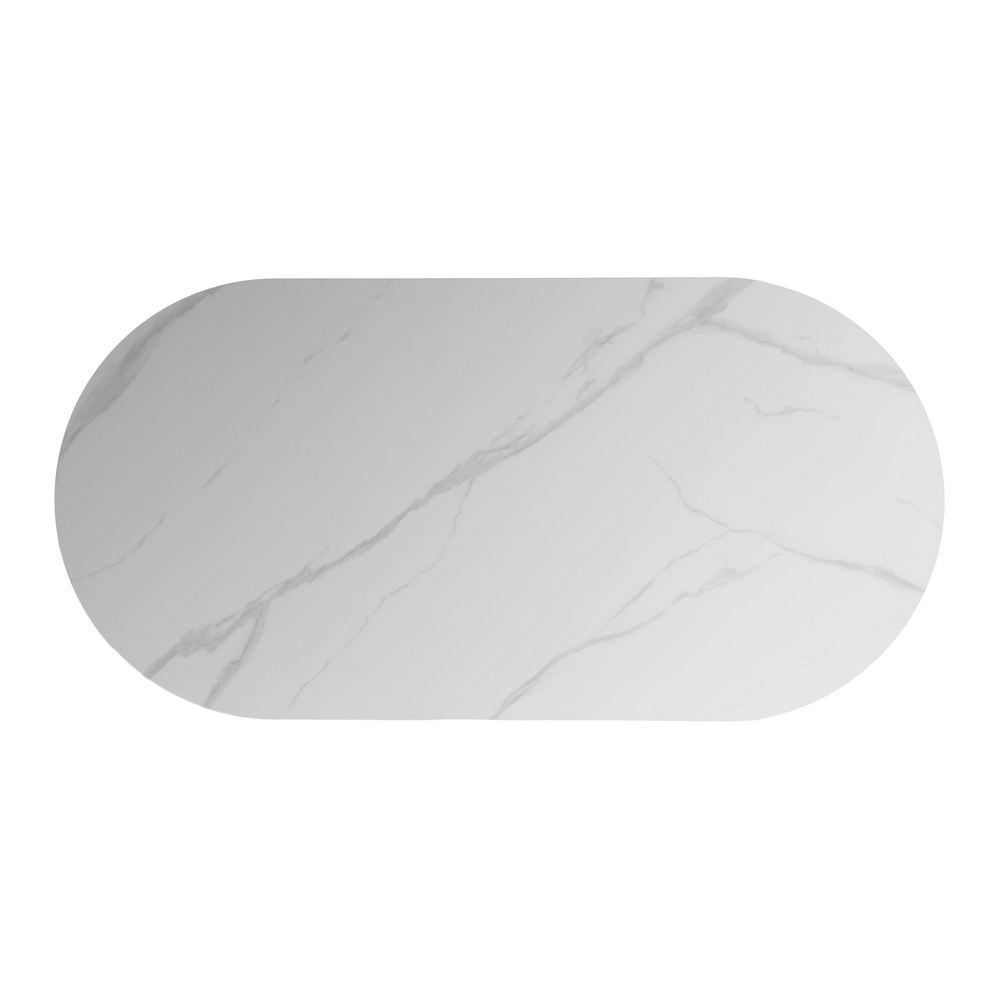 MESA COMEDOR BLANCO-NATURAL DM-CERÁMICA 180 X 90 X 76 CM - Imagen 4