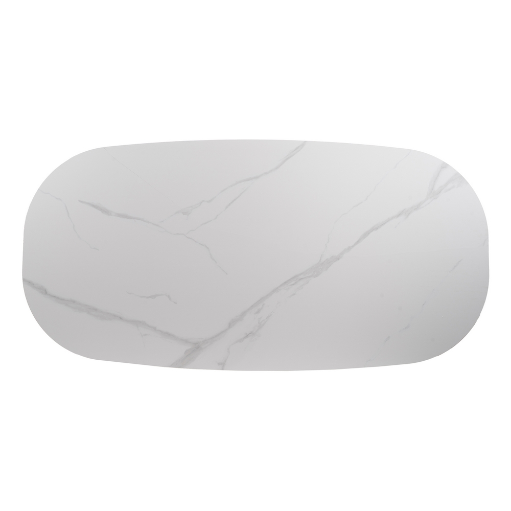 MESA COMEDOR BLANCO-NATURAL DM-CERÁMICA 180 X 90 X 75 CM - Imagen 3