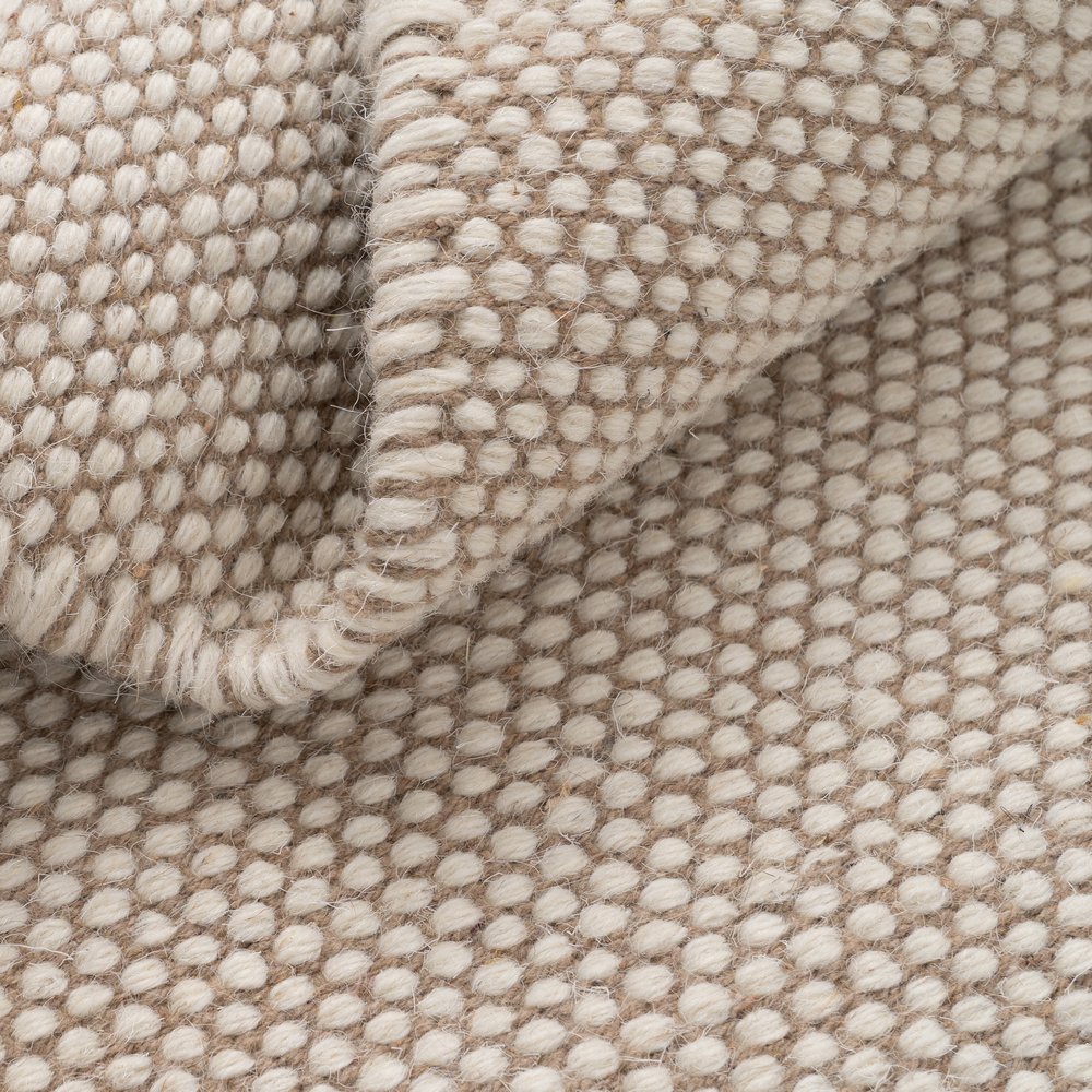 ALFOMBRA BLANCO NATURAL LANA-ALGODÓN 200 X 300 CM - Imagen 2