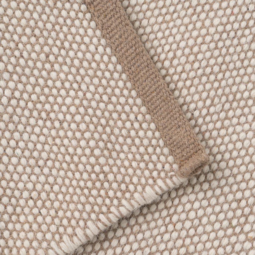 ALFOMBRA BLANCO NATURAL LANA-ALGODÓN 200 X 300 CM - Imagen 4