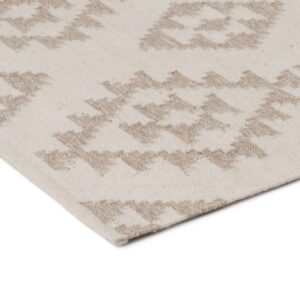 ALFOMBRA BLANCO NATURAL LANA-ALGODÓN 200 X 300 CM