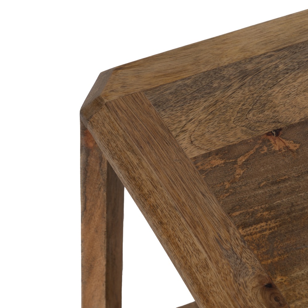 MESA CENTRO MARRÓN MADERA DE MANGO SALÓN 130 X 80 X 45 CM - Imagen 2