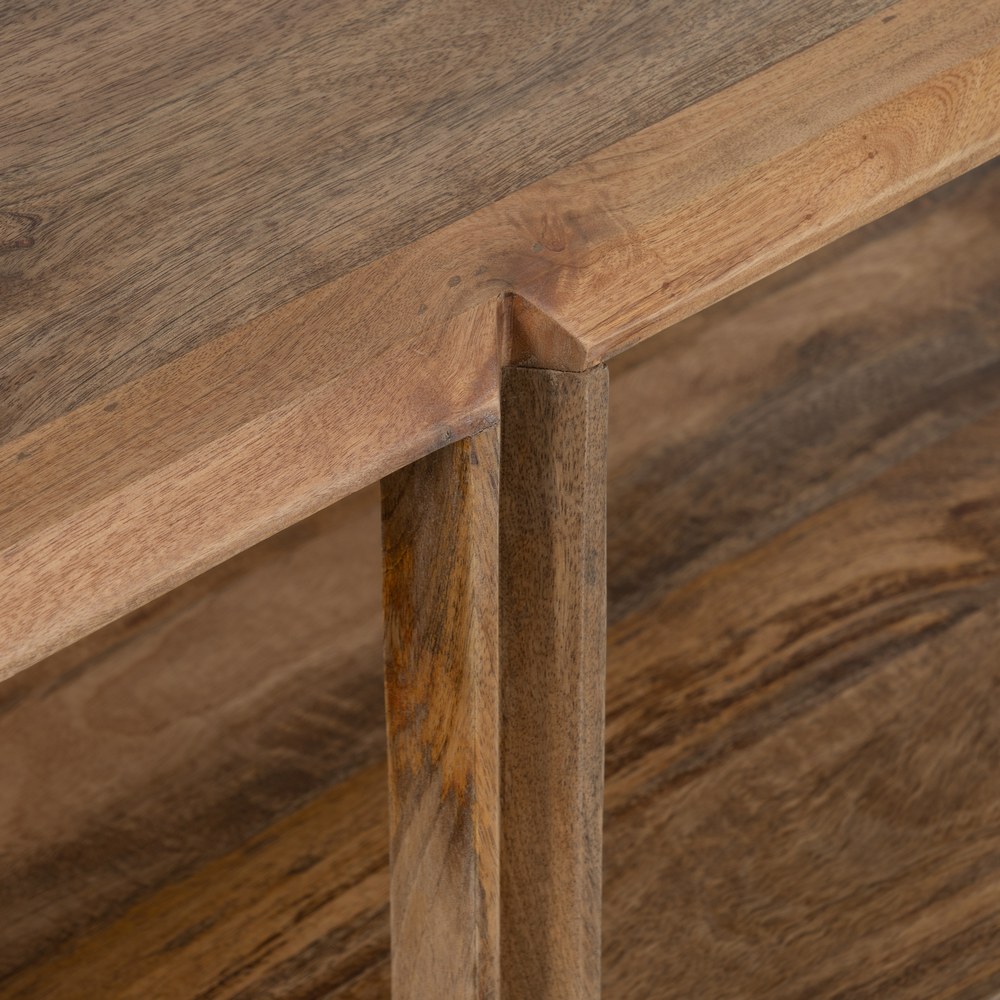 MESA CENTRO MARRÓN MADERA DE MANGO SALÓN 130 X 80 X 45 CM - Imagen 5