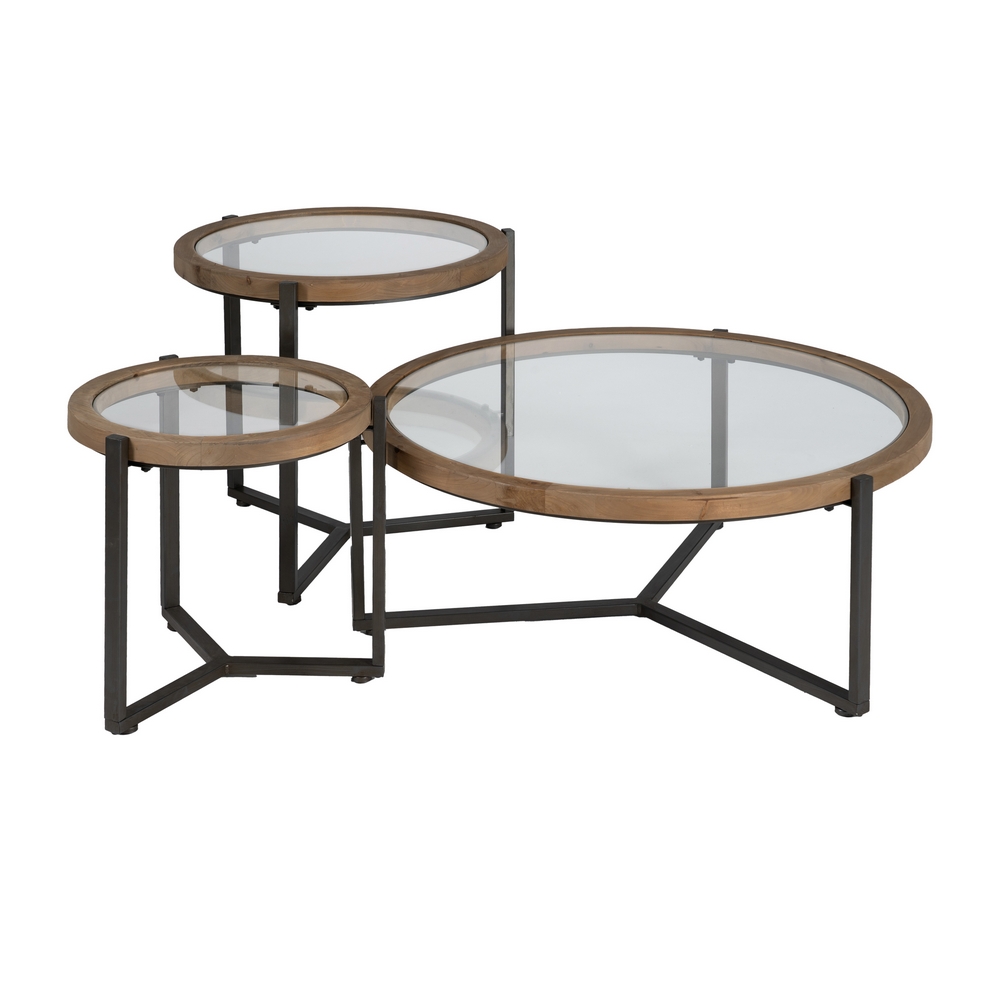 MESA CENTRO NATURAL-NEGRO 100 X 102 X 40 CM - Imagen 2