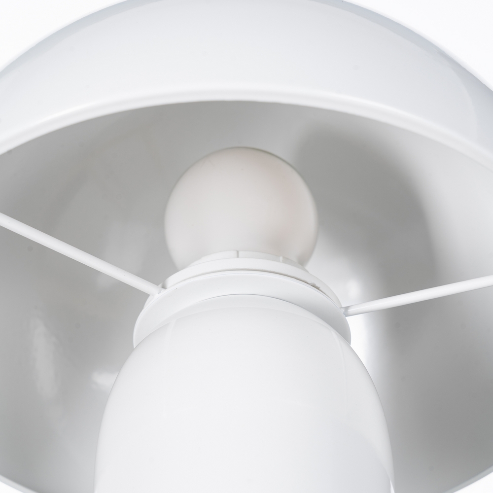 LÁMPARA MESA BLANCO METAL 20 X 20 X 24,50 CM - Imagen 4