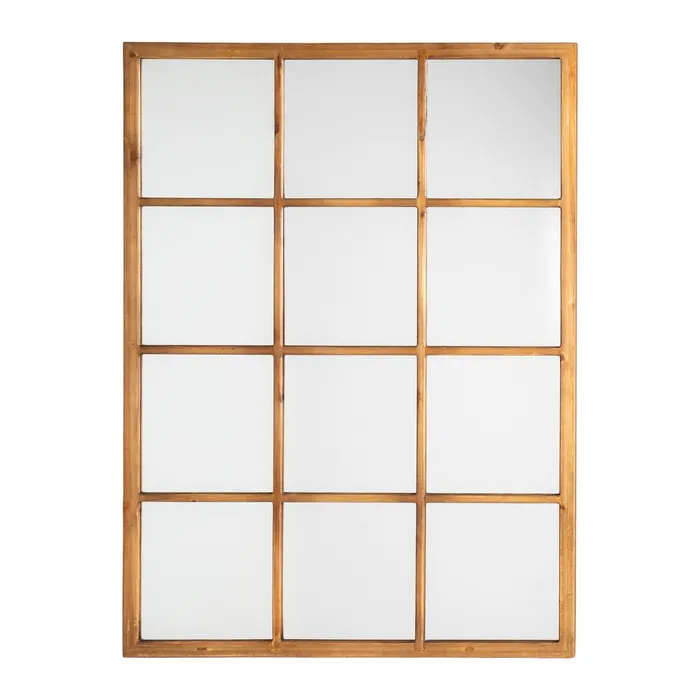 ESPEJO NATURAL MADERA DECORACIÓN 90 X 3 X 120 CM