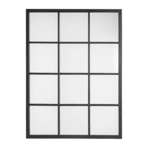 ESPEJO NEGRO MADERA DECORACIÓN 90 X 3 X 120 CM