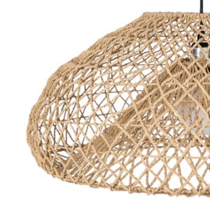 LÁMPARA TECHO NATURAL CUERDA DE PAPEL 60 X 60 X 27