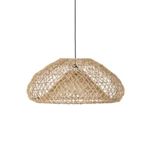 LÁMPARA TECHO NATURAL CUERDA DE PAPEL 60 X 60 X 27,50 CM
