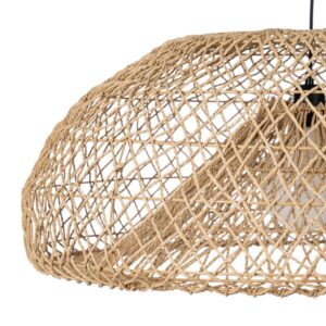 LÁMPARA TECHO NATURAL CUERDA DE PAPEL 81 X 81 X 32 CM