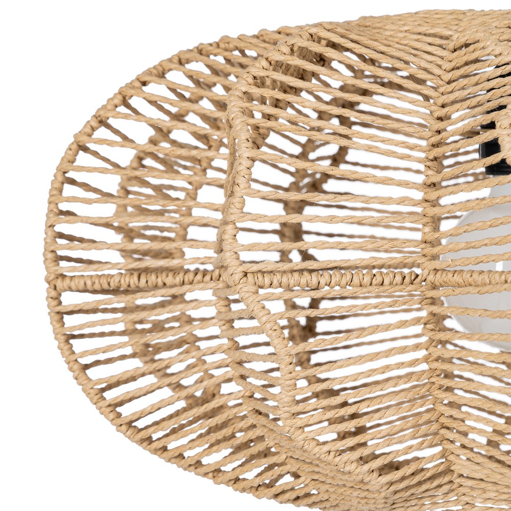 LÁMPARA TECHO NATURAL CUERDA DE PAPEL 50 X 40 X 25 CM