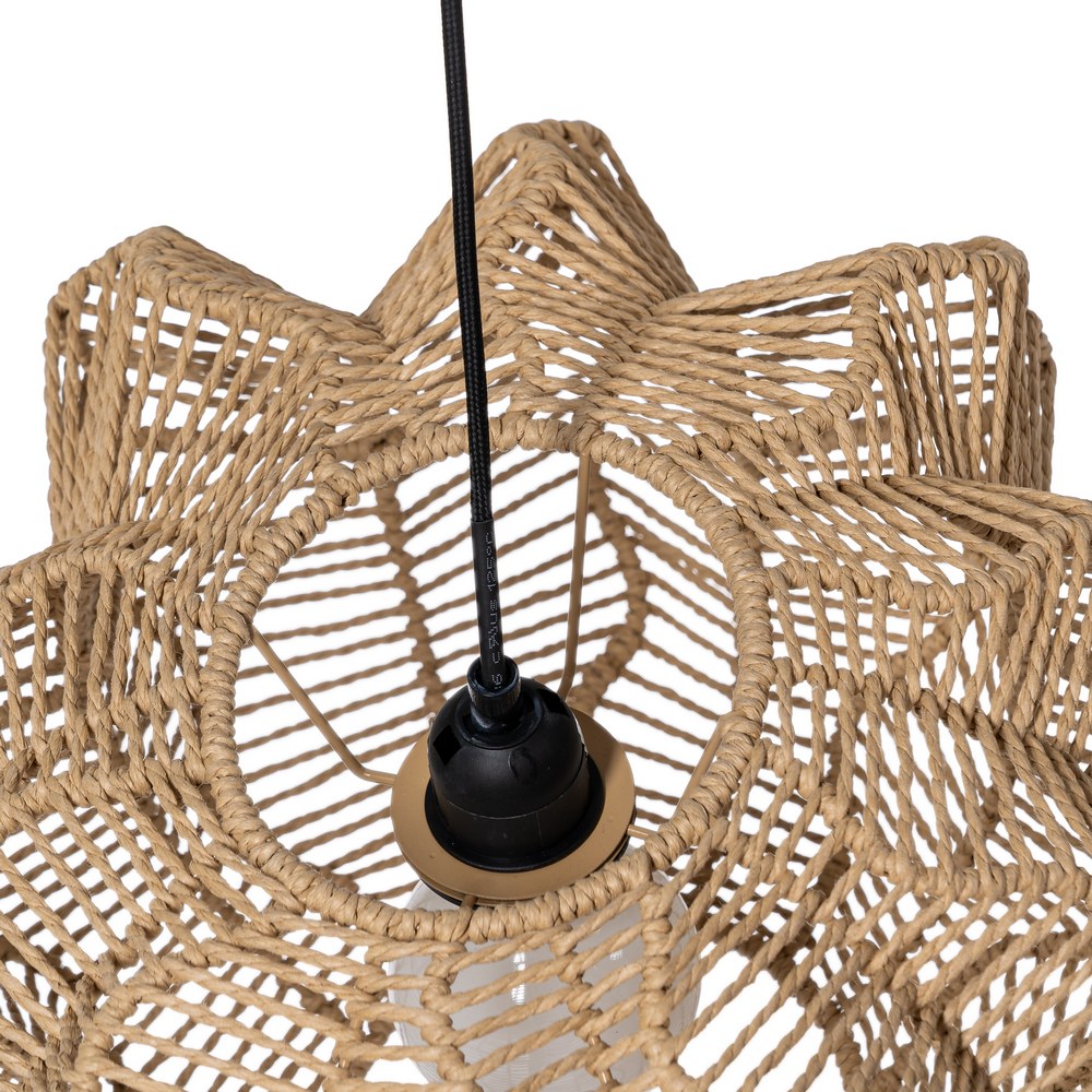 LÁMPARA TECHO NATURAL CUERDA DE PAPEL 50 X 40 X 25 CM - Imagen 2