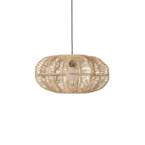 LÁMPARA TECHO NATURAL CUERDA DE PAPEL 50 X 40 X 25 CM